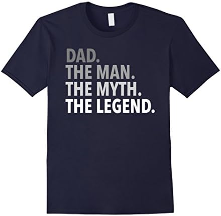 Mens Dad - The Man The Myth The Legend T Shirt Dad Father Large Navy