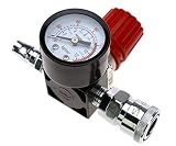 Air Compressor 1/4" Pressure Regulator Gauge 140PSI Control Valve