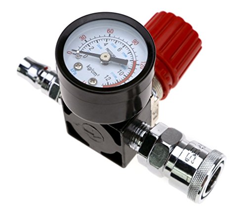 Air Compressor 1/4" Pressure Regulator Gauge 140PSI Control Valve