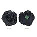 WINOMO 20pcs Silk Rose Flower Heads for Mother's Day Wedding Party Home Decoration (Black)