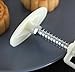 Zicome Round Moon Cake Mold with 6 Stamps, Flowers Design, White