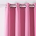 Deconovo Blackout Curtains Panels Room Darkening Curtains Grommet Curtains for Girls Room 52W x 63L Inch Pink 1 Pair