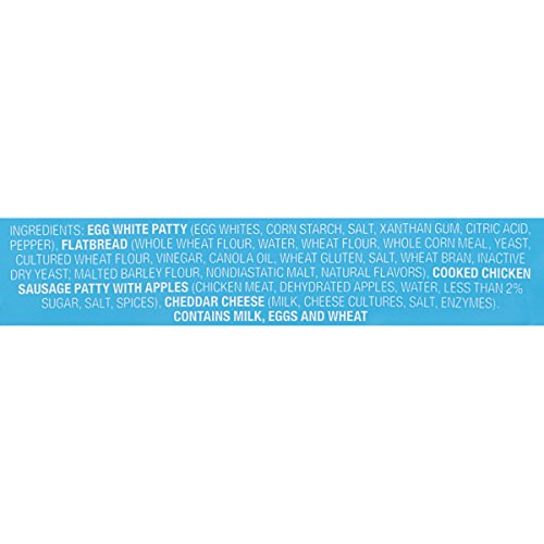 EVOL Chicken Apple Sausage, Egg White and Cheddar Breakfast Sandwich, 16 Grams of Protein Per Serving, 4 Ounce (Frozen) - Thumbnail 2