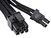 SilverStone Black Sleeved PSU Cable for One PCI-E 8pin (6+2) PP06B-2PCIE55