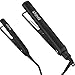 xtava Sleek and Shiny Flat Iron Toolkit (Set of 2 Flat Irons) - Full and Mini Flat Iron Gloss Factor Kit with 1 and ½ Inch Plates - Professional Titanium Hair Straightener for Salon Quality Styling