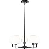 Z-Lite 744-26R-MB Leila Chandelier, 5-Light 300 Total Watts, Matte Black