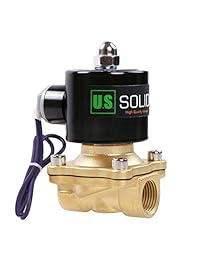 Válvula solenoide eléctrica de latón de 0.5 in NPT de 12 V CC normalmente cerrada de VITON de EE. UU. Sólido