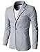 H2H Mens Business Single Button Blazer Jacket with various colors GRAY US M/Asia L (CMOBL01)