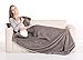Pembrook Super Soft and Warm Reversible Plush Coral Micro with Sherpa Shearling Lining, (51 X 63 inches) Fleece Blanket, Gray