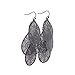 Grace Jun Bridal Vingtage 4 Water Drop Shape Pierced Earrings for Women Party Large Statement Drop Earrings (Black)