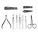 Manicure Pedicure Set, WoneNice 10 In 1 Stainless Steel Nail Clippers Travel Set with Leather Case