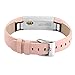 Tobfit Compatible with Fitbit Alta HR and Fitbit Alta Leather Bands Replacement Leather Watch Bands with Stainless Steel Buckle Compatible with Fitbit Alta HR and Alta (Blush Pink+Red)