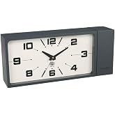 Dulton H21-0362GY Double Face Clock, Rectangular, Gray, Wall Clock, Tickles the Man, Double-Sided Clock, Magnet, Height 7.4 inches (187 mm), Width 17.4 inches (442 mm), Depth 3.9 inches (98 mm)
