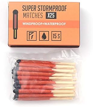 Amazon マッチ 防水 防風マッチ 焚火 アウトドア用 ストームプルーフマッチ サバイバル マッチ China トーチ 火起こし