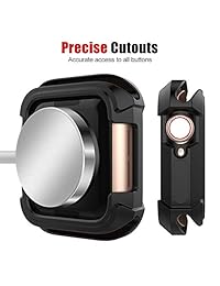 UMTELE Compatible con Apple Watch Series 4 funda 1.575 in 1.732 in, resistente absorción de impactos, resistente protector de pantalla, carcasa protectora compatible con iWatch Series 4 1.575 in 1.732 in, 44mm