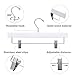 HOUSE DAY Premium Wooden Pants Hangers 25 Pack, Solid Lotus Wood Skirt Hangers with 2-Adjustable Clips, Heavy Duty & Anti Slip Wood Bottom Hanger for Slacks, Jeans, Trousers, Shorts (White)