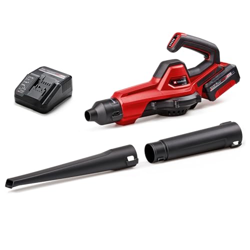 Einhell Akku-Universalbläser GE-UB 18/250 Li E (1x4,0Ah) Power X-Change (18 V, 250 km/h Luftgeschwindigkeit, 3-tlg. Rohr, Drehzahl mit LED-Anzeige, inkl. 1x 4,0 Ah Akku, Ladegerät)
