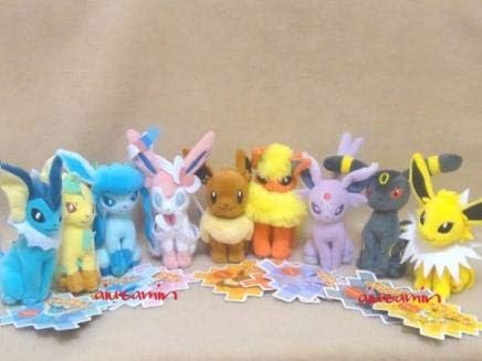 Amazon ポケモンセンター おすわり ぬいぐるみ イーブイ ブイズ 計9個 エーフィ シャワーズ サンダース リーフィア グレイシア ニンフィア 等 ぬいぐるみ おもちゃ