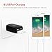 Yoobao US Portable 4 Port USB Wall Charger Plug Multi USB Charger Phone Charging Block Adapter Compatible iPhone X/ 8 Plus/ 8, iPad, Samsung Galaxy, Nexus 6P/ 5X, and Most Digital Devices - Black