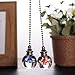 Crystal Ceiling Fan Pull Chains Hanging Flowers Pendants Prism Pack of 2 Light Blue
