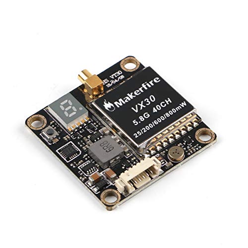 Makerfire 5.8GHZ 40CH FPV Video Transmitter VX30 NTSC/PAL 25/200/600/800mW Switchable with MMCX for Racing Drone Quadcopter