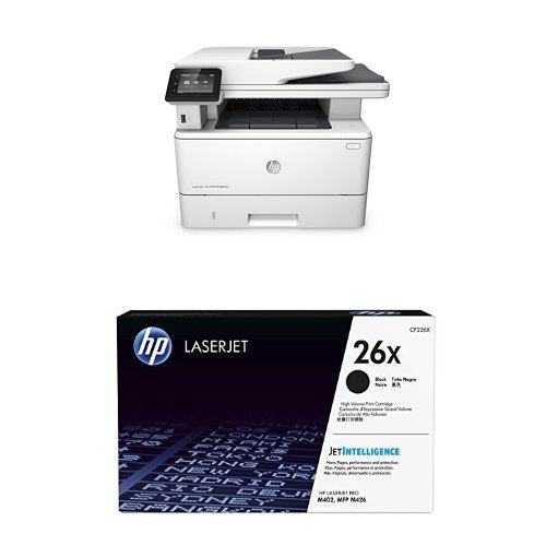 HP LaserJet Pro MFP M426fdw Wireless All-in-One Printer with Copy, Scan, Fax and Duplex Printing and HP 26X (CF226X) Black High Yield Original LaserJet Toner Cartridge Bundle