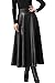Zeagoo Women Synthetic Leather High Waist Mini/ Long A-Line Swing Skater Skirt