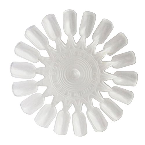 BluelansÂ® 10pcs Clear False Nail Art Tips Practice Display Wheel Nail Art Tool