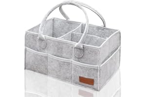 Essential Baby Diaper Caddy for Newborns. Spacious, Sturdy & Portable Baby Basket. Newborn Baby Essentials, Nursery Storage B