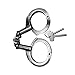Funny Steel Double Lock Handcuff Asjustable for Police for Security Guards, Law Enforcement, Military, Concerned Citizens Roll Play Training-Silver