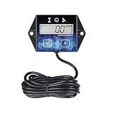 Runleader Digital Hour Meter Tachometer, Maintenance Reminder, Battery Replaceable, User shutdown, Use for ZTR Lawn Mower Tractor Generator Marine Outboard ATV Motor Snowmobile and Gas Powered