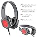 Brenthaven Edge Rugged Over Ear Headphone with Durable Ear Pads, Twistable, Unbreakable Headband for K-12 Students, Teachers and Kids – Gray/Red, Chew Proof Cordthumb 3
