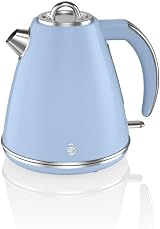 Swan Retro Jug Kettle 1.5L Blue 3KW Fast Boil 360 Degree Base view 2