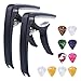 Guitar Capo Accessories with 10 Free Picks for Ukulele and Acoustic Guitars, 2 Pack