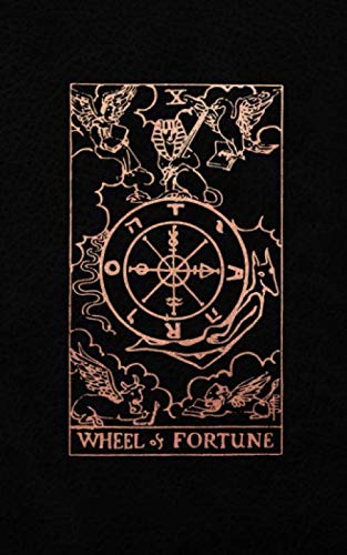 Wheel of Fortune: Tarot Card Bullet Journal | 5 x 8 Notebook | Black and Rose Gold Design - Dot Grid Notebook Paperback – 7 Aug 2019
