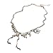 Towallmark(TM) Steampunk Goth Alloy Dinosaur Skeleton Dead Tyrannosaurus T-Rex Charm Necklace (Silver)