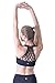 Queenie Ke Women's Medium Support Hand-Knited Nest Back Sport Fast Lane Bra Size L Color Black Pro