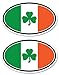 Irish Tricolor Shamrock Oval (2) Decal Vinyl Window Sticker
