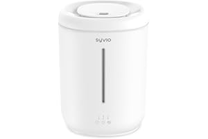 Syvio Humidifiers for Bedroom Large Room, Easy to Clean Humidifier Ultrasonic & Essential Oil Diffuser, Room Humidifier for Bedroom Baby Plant Cool Mist, Top Fill, Quiet, 360° Nozzle, Auto Off, 2.8L …