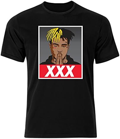 Men's T-Shirt Xxxtentacion Prayer RIP Hot Trendy Top Cool Rap Tee Shirt (Small)