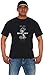 JH Design Men's Shelby Cobra T-Shirt Short Sleeve Black Crew Neck Shirt (Large, Black)