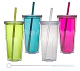 Aladdin 4 Pack Insulated Cold to Go Tumbler 20oz Includes Zippy® Straw Cleaner - Set 2