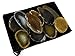Zentron Crystals Colorful Set of 12 Polished Agate Slices in Velvet Bag (Natural)