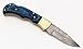 RA-5167-BL Custom made damascus steel folding lock back knife Pukka wood handle and brass bolster,