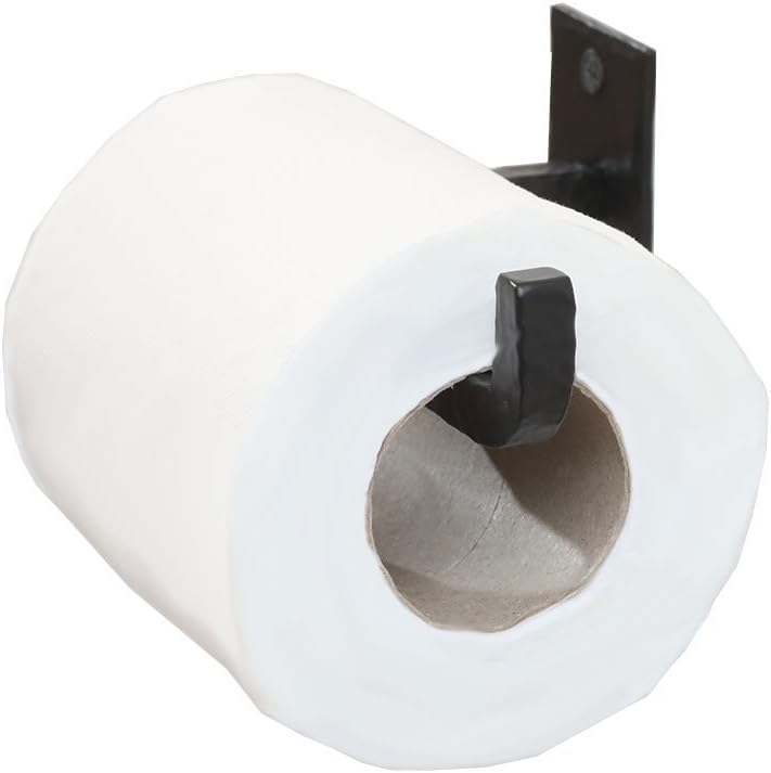 Handmade Wrought Iron Toilet Paper Holder Black Iron Bathroom Accessories