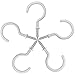 25 Pack Cup Hook Ceiling Hooks, 2.9 Inches, FineGood Vinyl Coated Screw Hanger for Indoor and Outdoor Use - White