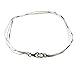 Multi-Strand Sterling Silver Serpentine Chain Bracelet Italy 11