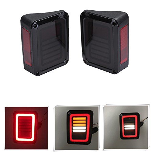 2 pack-us version dot approved lantsun led smoked tail lights bra…