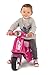 Smoby Pink Kids Scooter Stylish Toddler Ride On with Mechanical Key, Toy Box and Front Light, Ages 18+ Months