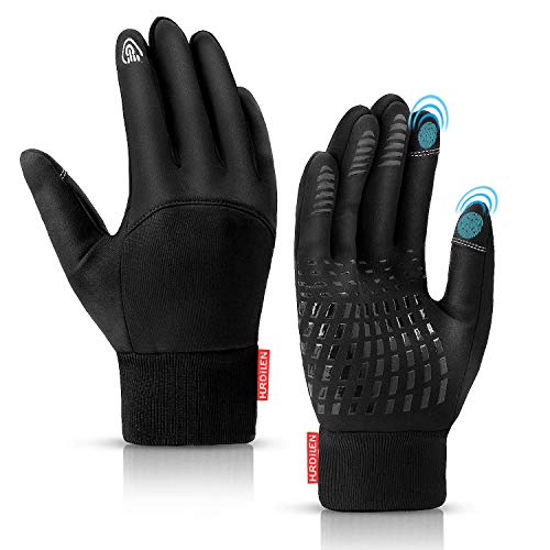 Hurdilen Winter Gloves for Men and Women, Lightweight Sports Gloves, Warm Anti-Slip Touch Screen Gloves for Cycling Riding Driving and Running (Medium)